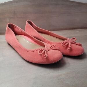 Vionic Women's Callisto Suede Slip-On Ballet Flats 7.5 Pink Fairycore NWOB